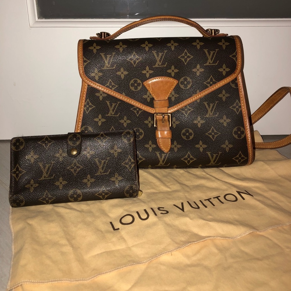 Louis Vuitton crossbody bag and wallet